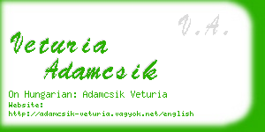 veturia adamcsik business card